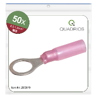 Quadrios 23C519 Ringkabelschoen Dwarsdoorsnede (max.): 1.5 Mm² Schachtdiameter: 8.5 Mm Deels geïsoleerd Rood 50 stuk(s)