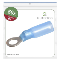 Quadrios 23C522 Ringkabelschoen Dwarsdoorsnede (max.): 2.5 Mm² Schachtdiameter: 5.3 Mm Deels geïsoleerd Blauw 50 stuk(s)