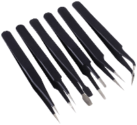 Quadrios 23EC157 Pincetset Spits, Afgerond, Spits, schuin, fijn, Spits, plat, Spits, fijn