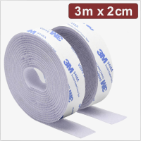 Quadrios 24CA323 Klittenband Om vast te plakken Haak  en lusdeel (l x b) 3 m x 2 cm Wit 3 m