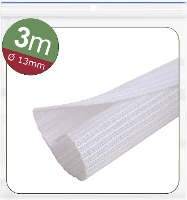Quadrios 24CA471 24CA471 Gevlochten slang Wit Polyester 13 tot 14 mm 3 m