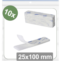 Quadrios 25CA672 Klittenband punten Om vast te plakken Haak  en lusdeel (l x b) 25 mm x 100 mm Wit 10 stuk(s)