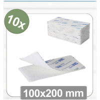 Quadrios 25CA677 Klittenband punten Om vast te plakken Haak  en lusdeel (l x b) 100 mm x 200 mm Wit 10 stuk(s)