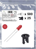 Quadrios 25O201 LED assortiment Rood Rond 3 mm 700 mcd 20 mA 2.0 V