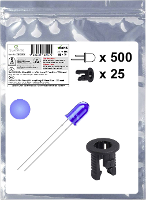 Quadrios 25O202 LED assortiment Blauw Rond 5 mm 1300 mcd 20 mA 3.0 V