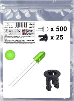Quadrios 25O203 LED assortiment Groen Rond 5 mm 2500 mcd 20 mA 3.0 V