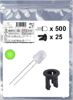 Quadrios 25O209 LED assortiment Groen Rond 3 mm 2500 mcd 20 mA 3.0 V