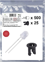 Quadrios 25O212 LED assortiment Rood Rond 3 mm 700 mcd 20 mA 2.0 V