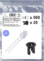 Quadrios 25O214 LED assortiment Blauw Rond 5 mm 1300 mcd 20 mA 3.0 V