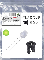 Quadrios 25O216 LED assortiment Geel groen Rond 5 mm 700 mcd 20 mA 2.0 V