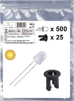Quadrios 25O217 LED assortiment Geel Rond 5 mm 700 mcd 20 mA 2.0 V