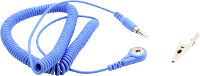 Quadrios ESD aardingskabel 1.80 M Drukknop 4 mm, Stekker, Krokodilklem