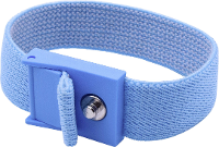 Quadrios ESD armband Blauw Drukknop 4 mm