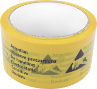 Quadrios ESD tape Geel, Zwart (l x b) 50 m x 48 mm 1 stuk(s)
