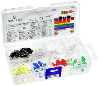 Quadrios LED assortiment Rood, Groen, Geel, Blauw, Koud wit, Warm wit 5 mm 20 mA, 30 mA 2 V, 3 V