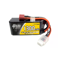 QUDI 7.4V 11.1V 14.8V 18.5V 22.2V 1300mAh 25C 2S LiPo batterij T plug voor RC auto