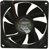 QuickCool QC8025B12H Axiaalventilator 12 V/DC 67.96 M³/h (l x b x h) 80 x 80 x 25 mm