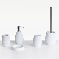QUILA   Badkameraccessoireset   Wit   Polyresin