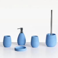 QUILCA   Badkameraccessoireset   Blauw   Polyresin
