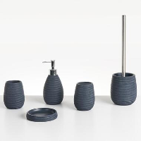 QUILCA   Badkameraccessoireset   Donkerblauw   Polyresin