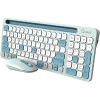 Qware Florence Draadloze Combo desktopset 1200 DPI, TKL, 2,4 GHz USB | Bluetooth