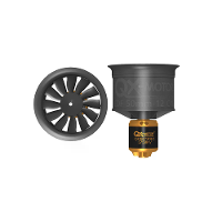 QX MOTOR 50mm 12 bladige EDF schoepenrad met QF2611Pro 3100KV / 3750KV CW / CCW borstelloze motor voor RC vliegtuig vast