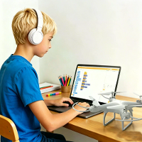 QY S8 Programmeerbare Drone Ondersteunt Scratch Python RGB Leren Computer gestuurde Grafische Programmering Optische Str