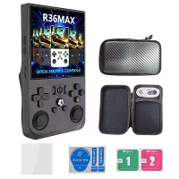 R36Max 4 inch Open Source Handheld Gameconsole 64G 18000+ Spellen 4000mAh Portable Dual Hall Joystick Pocket Video Spele