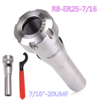 R8 Er25 7/16 Collet Chuck Holder Straight Shank Extension Er25 Wrench Cnc Arbor