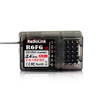 Radiolink R6FG 2.4GHz 6 kanaals FHSS langeafstandsontvanger met gyroscoop voor RC auto en boot RC8X RC6GS V2/V3 RC4GS V2