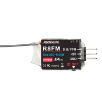 Radiolink R8FM 2.4GHz 8CH SBUS/PPM Micro RC ontvanger voor Mini FPV Racing Drone Quad Aircraft T8S/T8FB zender