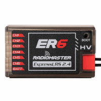 Radiomaster ER6 2.4GHz 6CH ExpressLRS ELRS RX 100mW PWM ontvanger Ondersteuning voor telemetrie van de spanning voor FPV