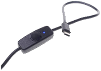 Radxa RockPi_USB AtoC_SW Stroomkabel [1x USB A 2.0 Stekker   1x USB C stekker] 1.50 M Zwart Incl. In/uit schakelaar