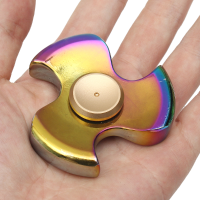 Rainbow Alloy Edc Fidget Spinner Hand Spinner Gadget Tri Spinner Finger Focus Reduce Stress Gadget