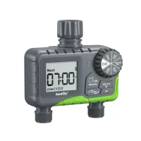 Rainpoint Dual Zone Outdoor Garden Smart Timer Irrigation Valve Automatic Watering Device Smart Timer Controller for Gar