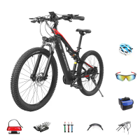 [EU DIRECT] RANDRIT YG90B Zwart 48V 17AH 1000W 27,5*2,4 Inch Elektrische Fiets 120KM Kilometragebereik Max. Gewichtsbela