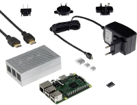 Raspberry Pi 3 B Mediacenter Set 1 GB 4 x 1.2 GHz Incl. Netvoeding, Incl. Behuizing, Incl. Noobs OS, Incl. HDMI kabel, Incl. Koellichaam Renkforce