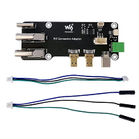 Raspberry Pi 5/4B Micro HD naar HD multifunctioneel adapterbord Alle poorten naar Pi's USB zijde Gemakkelijke adapter Mi