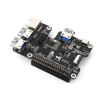 Raspberry Pi 5 PCIe naar Gigabit Ethernet en USB 3.2 Gen1 HAT 3xUSB 3.2 Gen1 Gigabit Ethernet Pi5 PCIe HAT uitbreidingsk