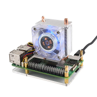 Raspberry Pi 5 RGB Low Profiel ICE Tower CPU Koelventilator Horizontaal/Verticaal U vormige Koperbuisvin Toren