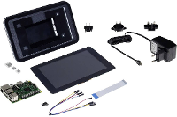 Raspberry Pi 3 B Touch PC Set 1 GB 4 x 1.2 GHz Incl. Touchscreen, Incl. Netvoeding, Incl. Behuizing, Incl. Noobs OS, Incl. Koellichaam Joy it
