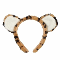 Pluche tijger diadeem   met oortjes   15 cm   hoofdband   Carnaval