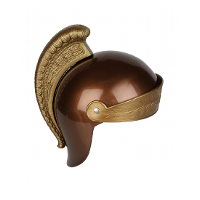 Romeinse ridder helm   bruin   kinderen   one size   carnaval verkleedaccessoire