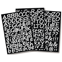 Alfabet letter stickers   A tm Z   wit   herbruikbaar   3 cm   hobby/DIY