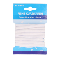Rayher hobby materialen Hobby lint   wit 6 mm x 3 meter