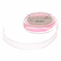 Rayher Hobby decoratie organza sierlint   1x   roze   1,5 cm/15 mm x 10 meter   Cadeaulint