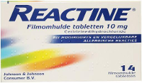Reactine Cetirizine 10mg Filmohulde Tabletten 14st
