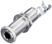 Rean AV NYS2203 Jackplug 6,35 mm Bus, inbouw horizontaal Aantal polen: 3 Stereo Zilver 1 stuk(s)