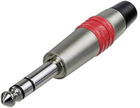 Rean AV NYS228C 4 CON Jackplug 6,35 mm Stekker, recht Aantal polen: 3 Stereo Zilver, Geel 1 stuk(s)