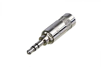 Rean AV NYS231L Jackplug 3,5 mm Stekker, recht Aantal polen: 3 Stereo Zilver 1 stuk(s)